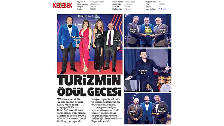 Hürriyet - Kelebek Magazin — Turizmin Ödül Gecesi